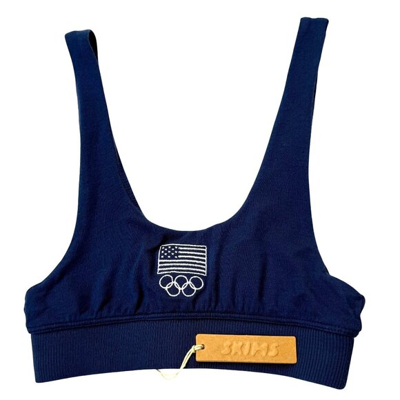 SKIMS Sleep Bralette Team USA Navy XXS - Picture 10 of 10